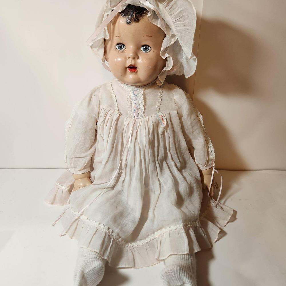 Antique 1930s/40s  Dee‎ & Cee Toy Co Baby Doll Canada 18 Inch Snuggle Outfit